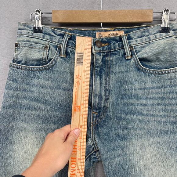 Axels Premium Denim Jeans Mens 33x34 Tag *31x29 Actual Sz Fade Selvedge Vail - Picture 6 of 15